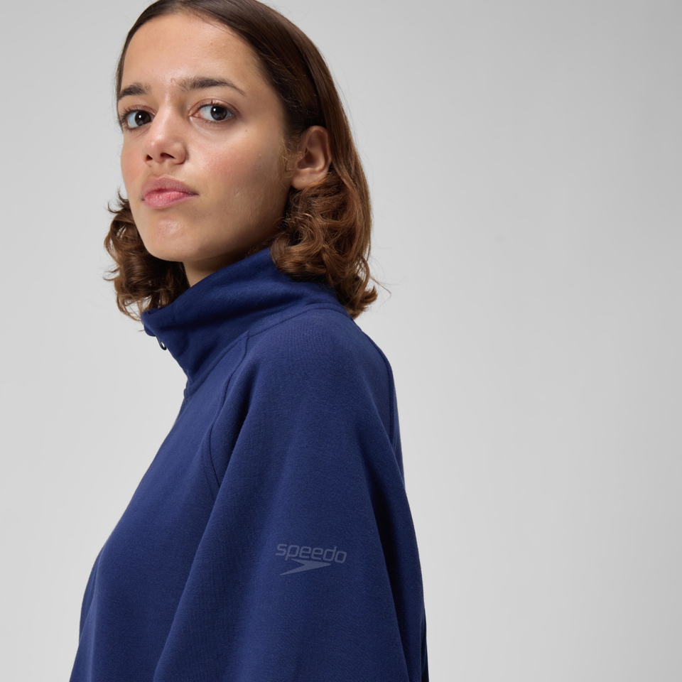 Unisex 1/4 Zip Fleece Pullover Navy