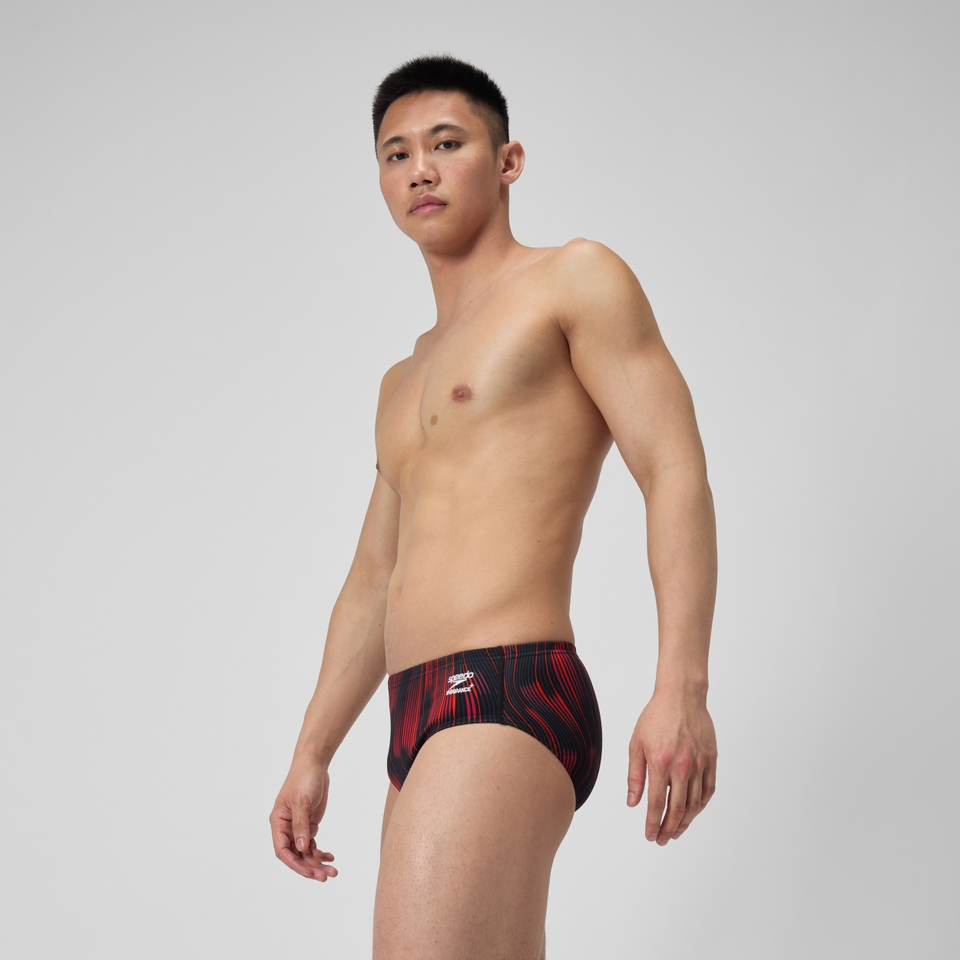 Men's Space Train Brief Red/Navy