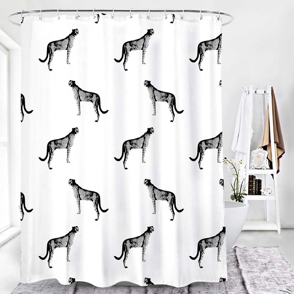 Homebase Edit Cheetah Shower Curtain
