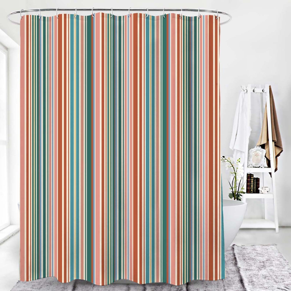 Homebase Bold Stripe Shower Curtain