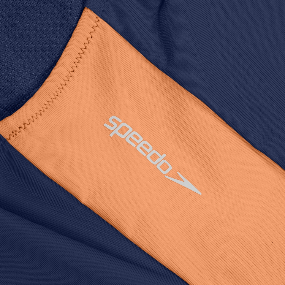 1 pièce color-block zippé pour Femmes Bleu céruléen