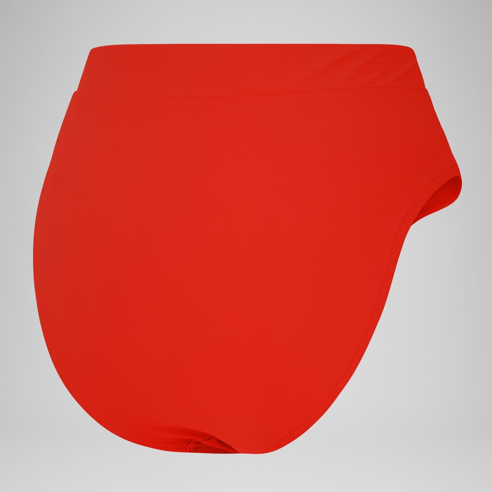 Women's Solid Hi Waist Bottom Red