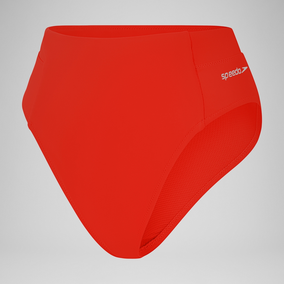 Women's Solid Hi Waist Bottom Red