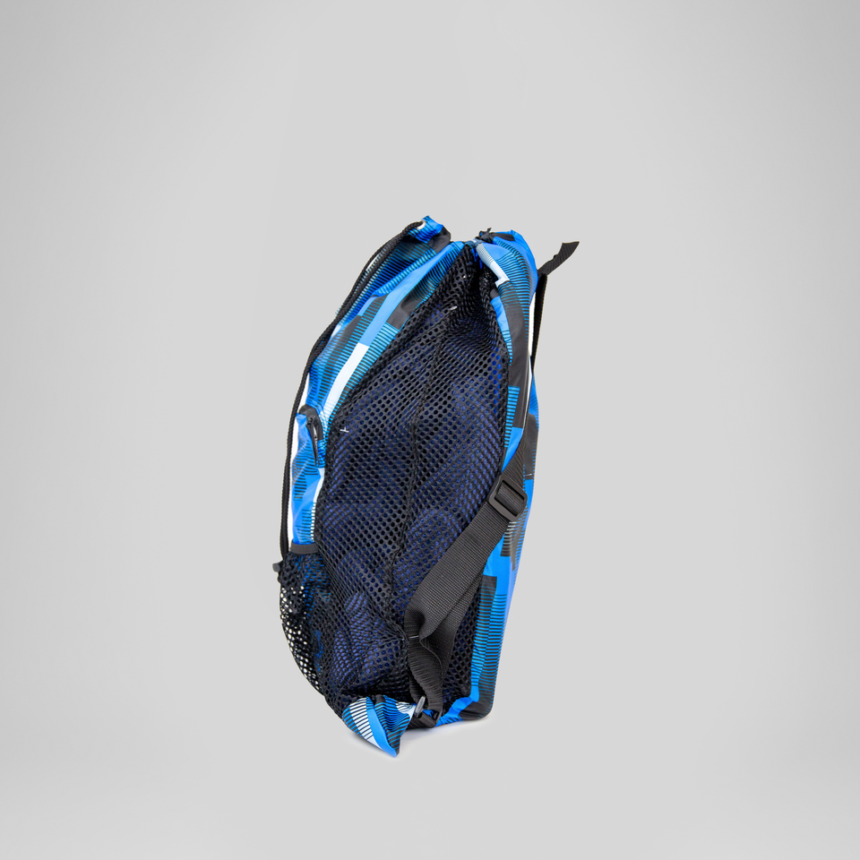 Printed Deluxe Ventilator Mesh Bag Blue