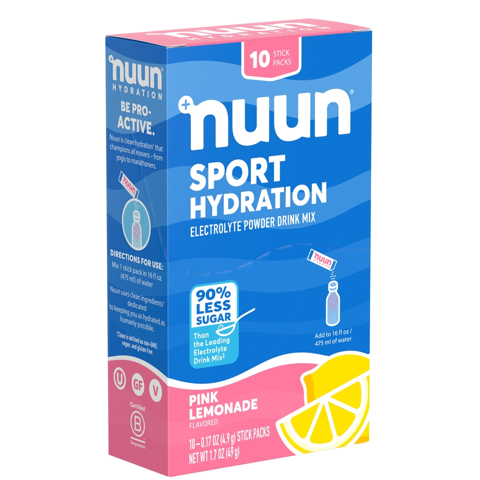 Nuun Sport Hydration Electrolyte Powder Drink Mix Pink Lemonade flavor