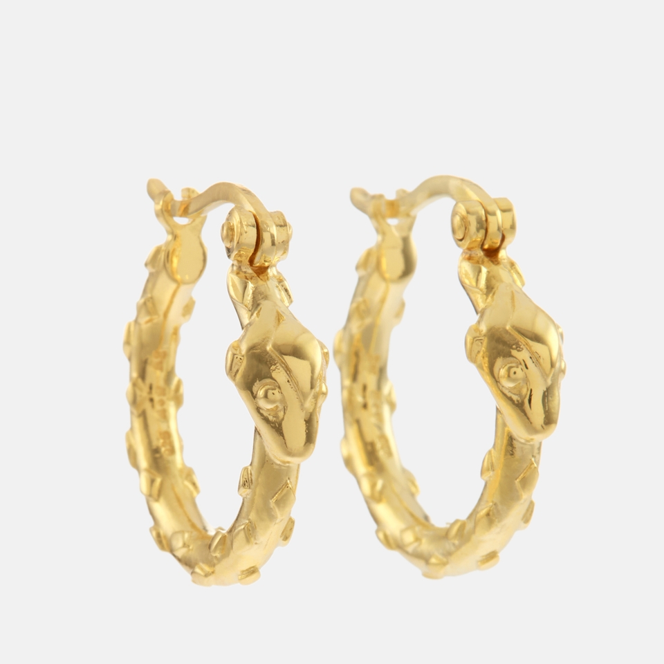 anna + nina Serpent Gold-Plated Hoop Earrings