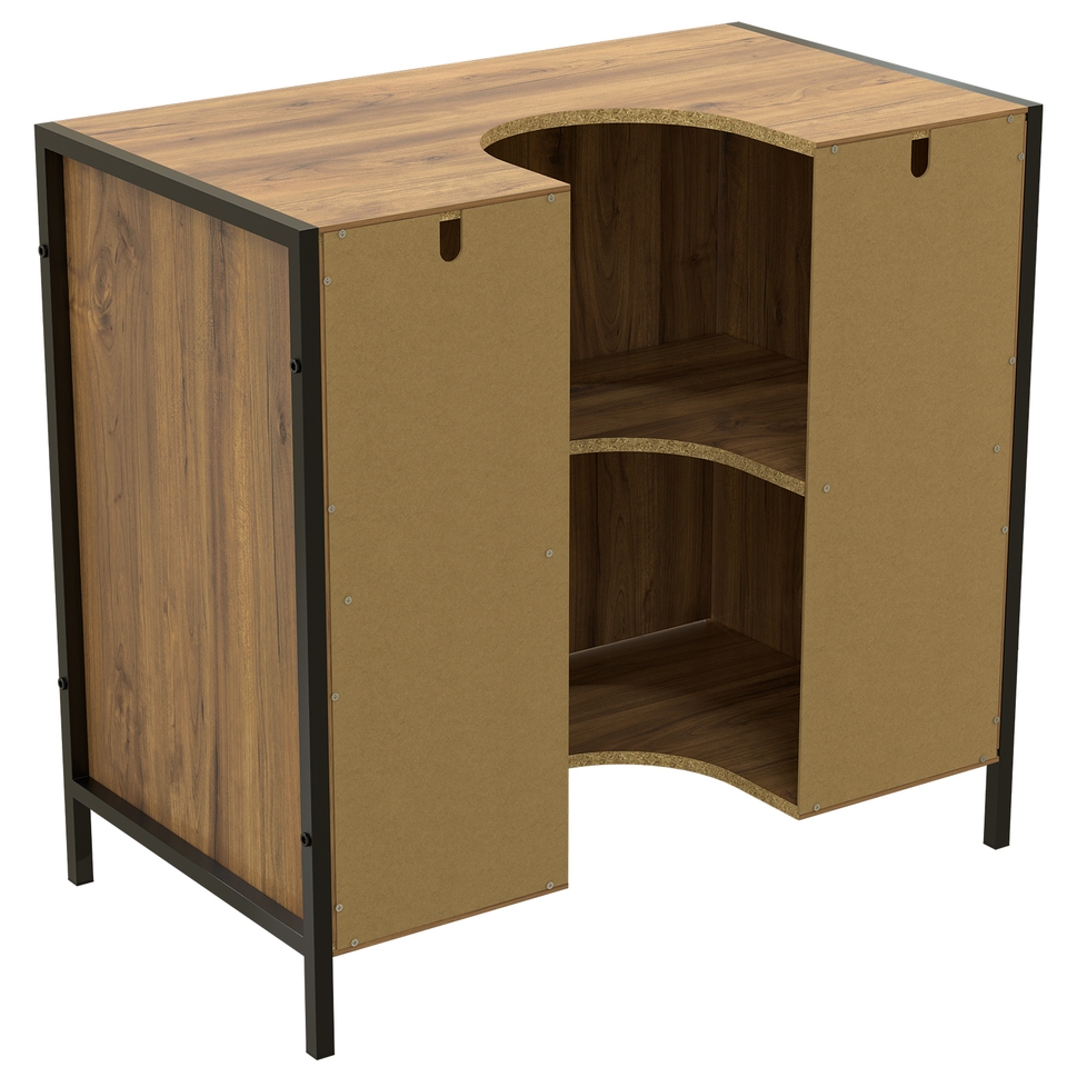 Homebase Edit Bathroom Storage Under Sink Cabinet - Mango Oak Effect ...