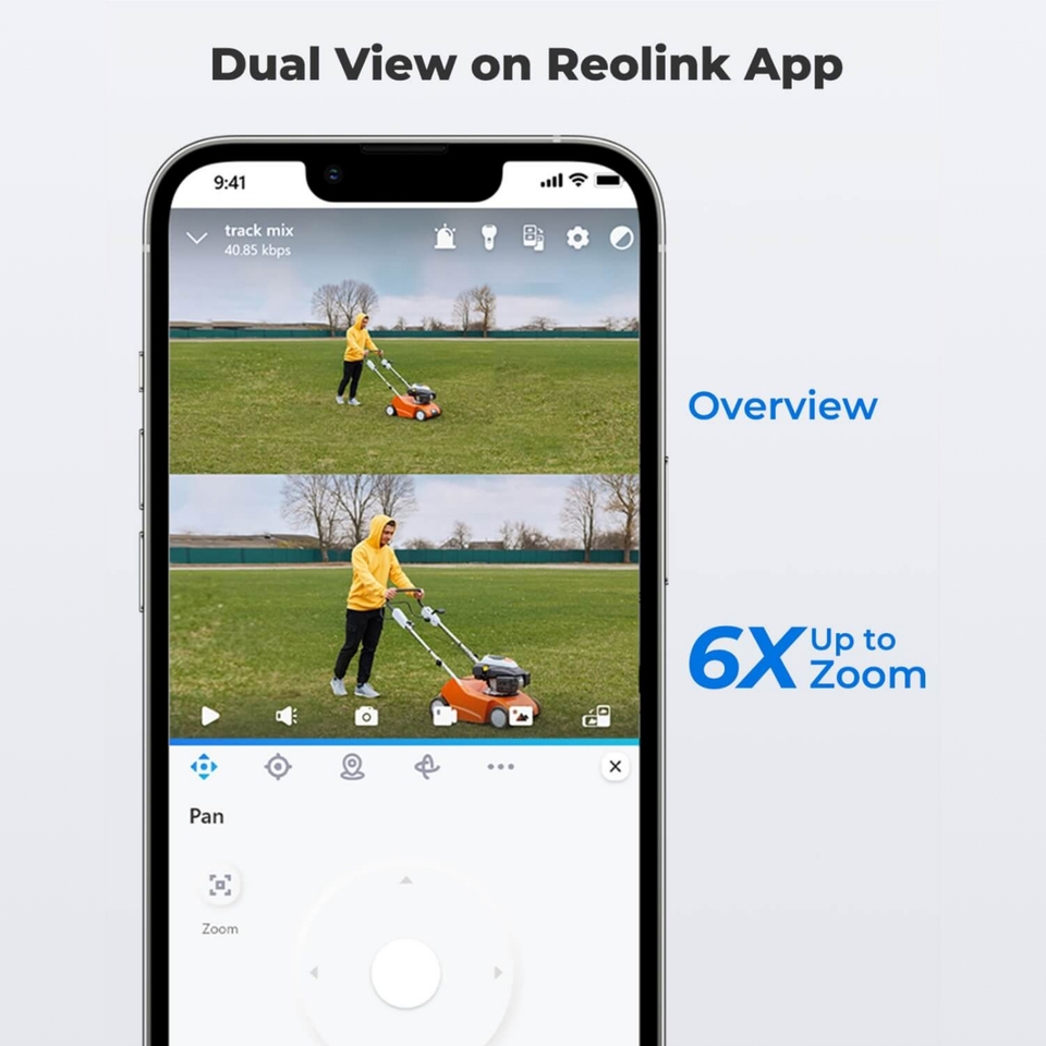 Reolink 4K TrackMix Auto PTZ Mains WiFi AI Security Camera + 64GB