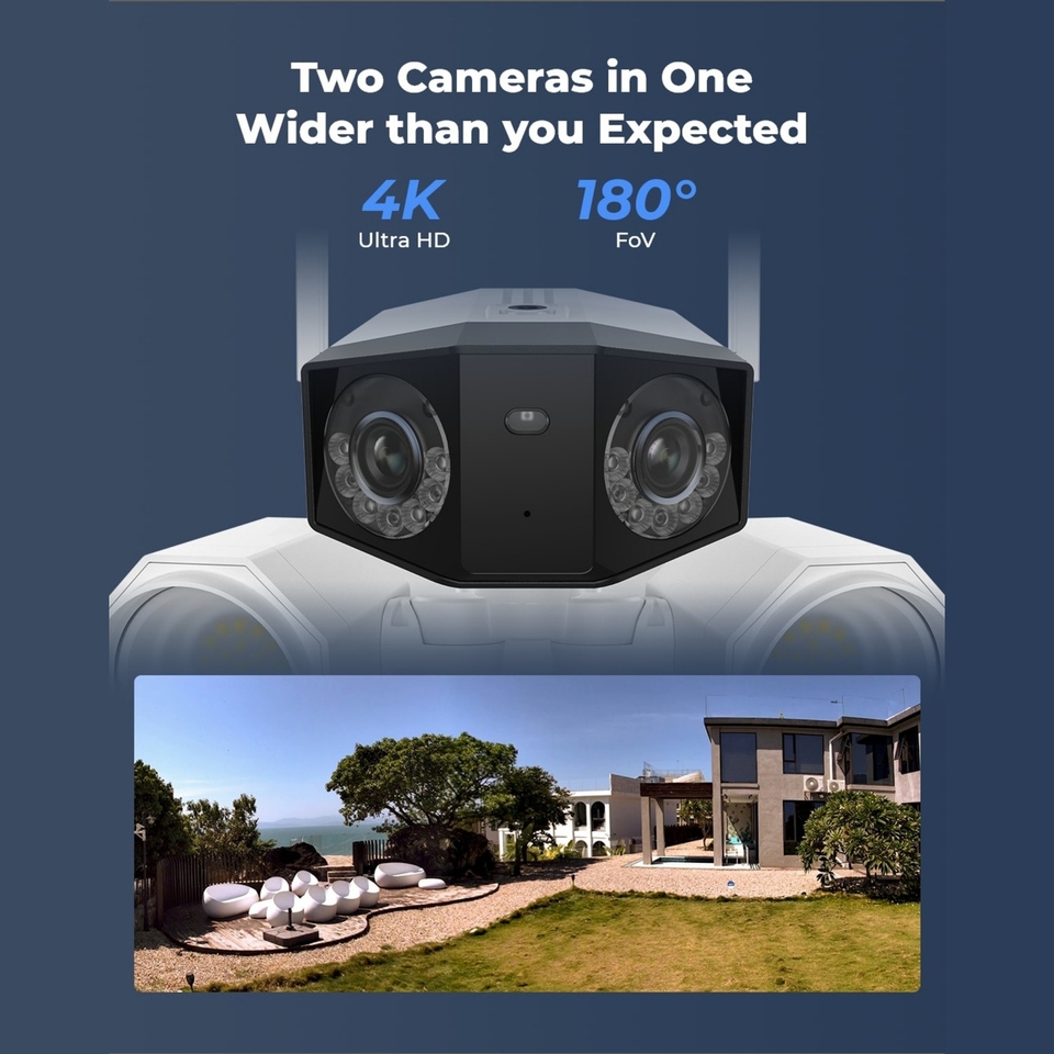 Reolink 4K Duo 2 WiFi 180° AI Floodlight Security Camera +64GB