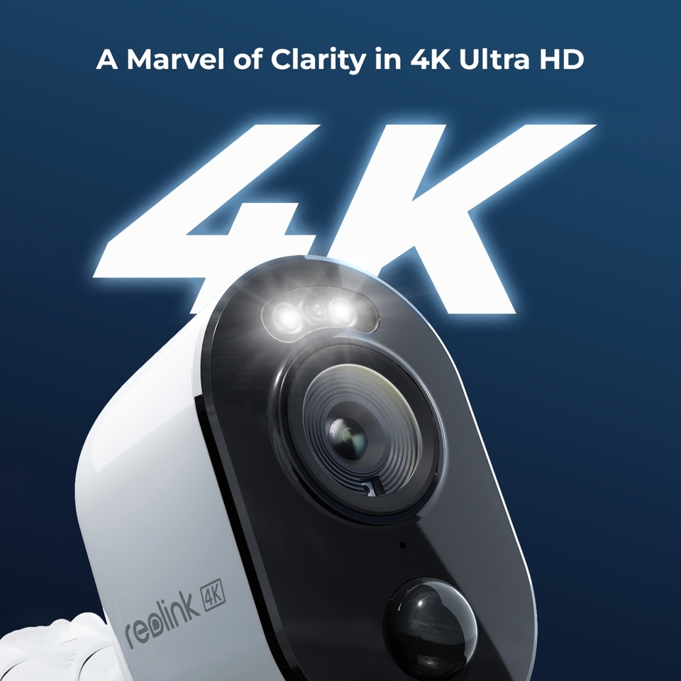 Reolink 4K Argus 3 WiFi AI Battery Security Camera Kit +64GB