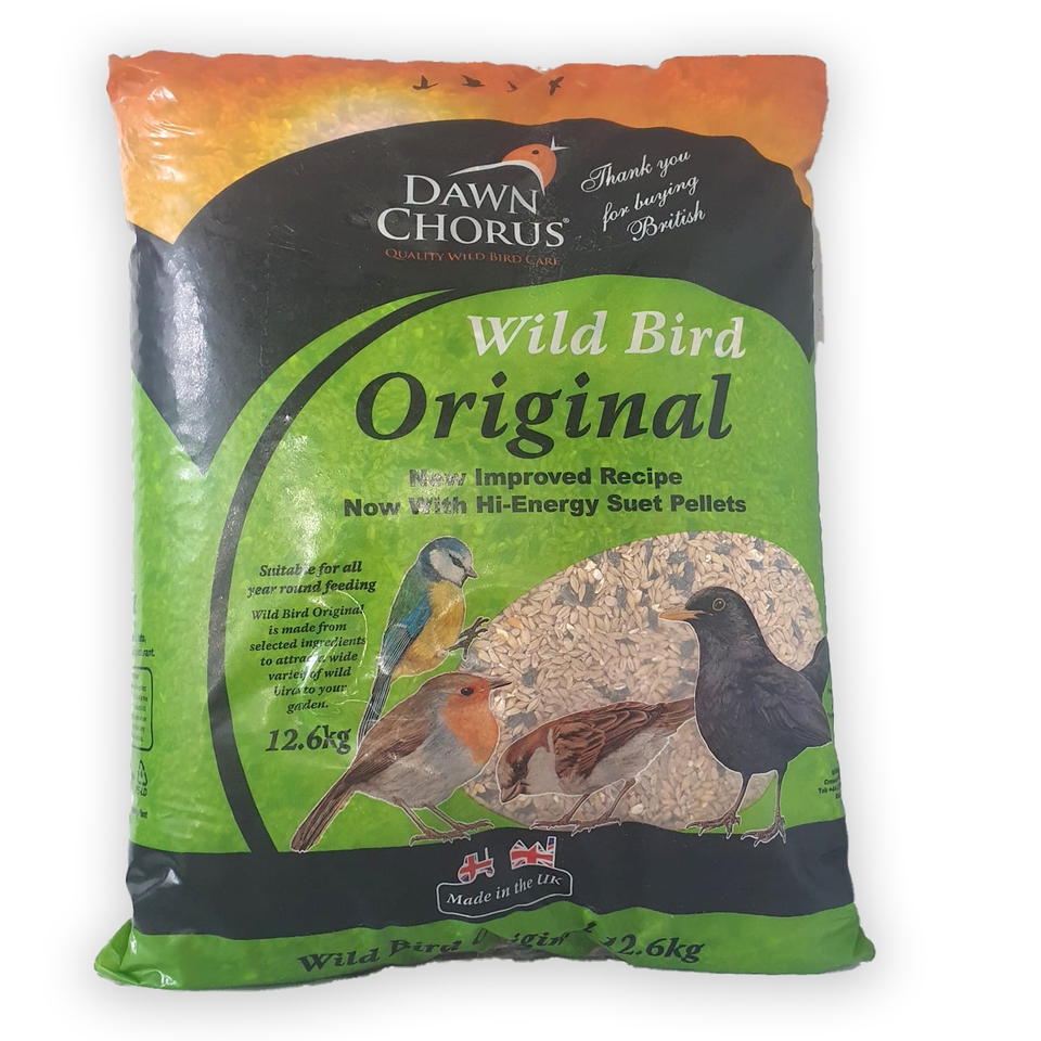 Wild Bird Original - Seed Mix with Suet Pellets for Wild Birds 12.6kg