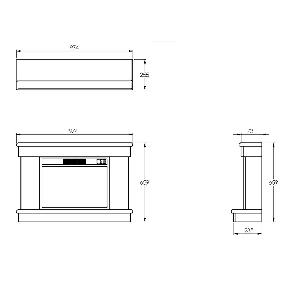 Suncrest Tenby Electric Fireplace Suite with Remote Control & Flat to Wall Fitting - White
