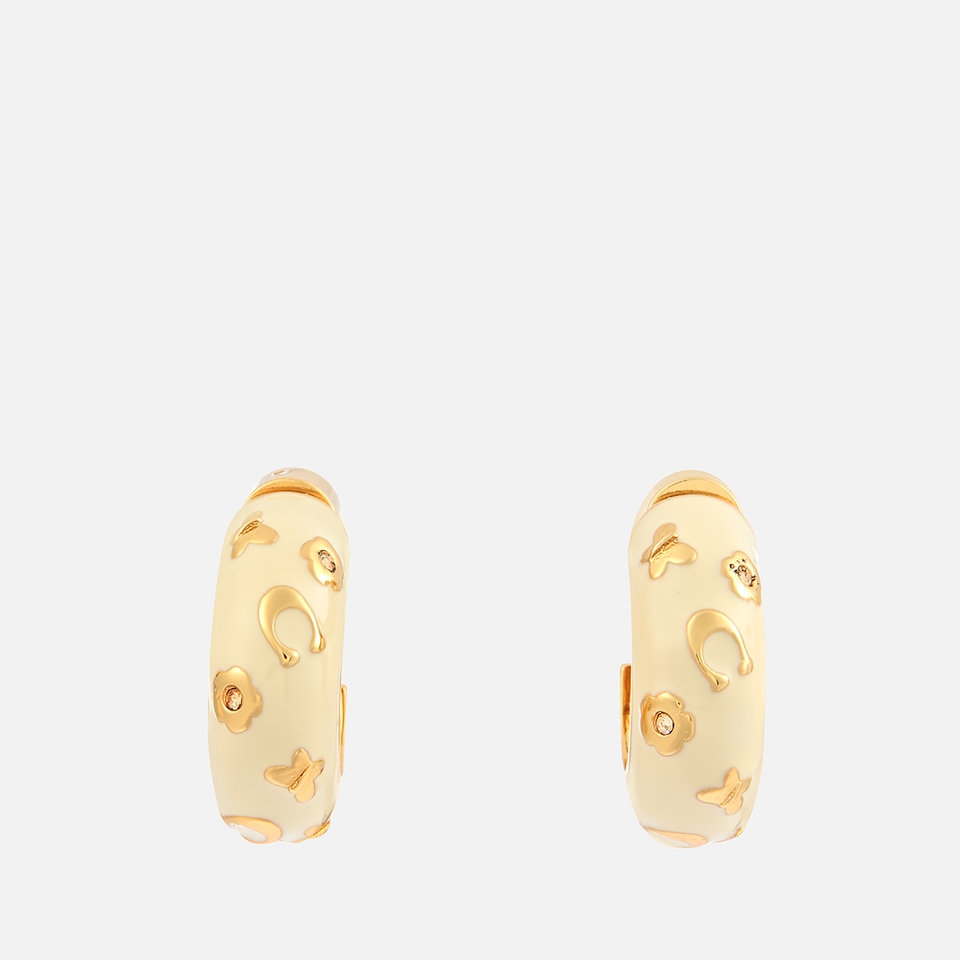 Coach Gold-Plated Chubby Huggie Earrings