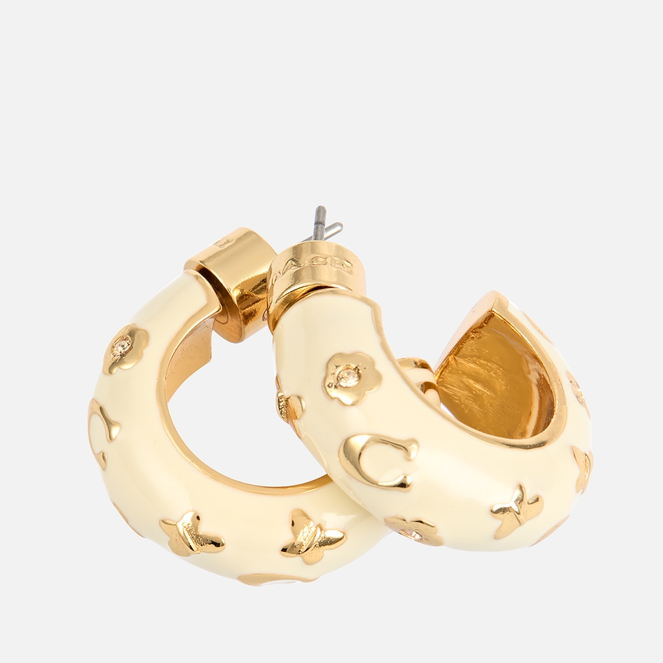 Coach Gold-Plated Chubby Gold-Plated Huggie Earrings