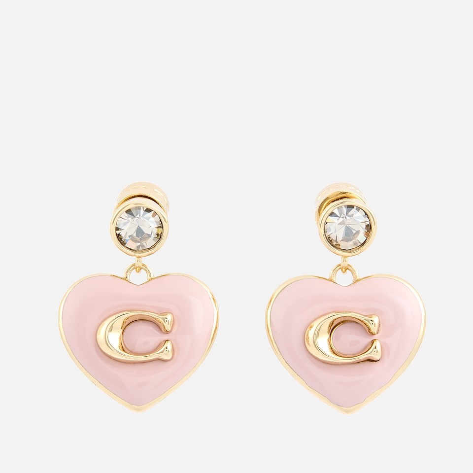 Coach heart earrings deals