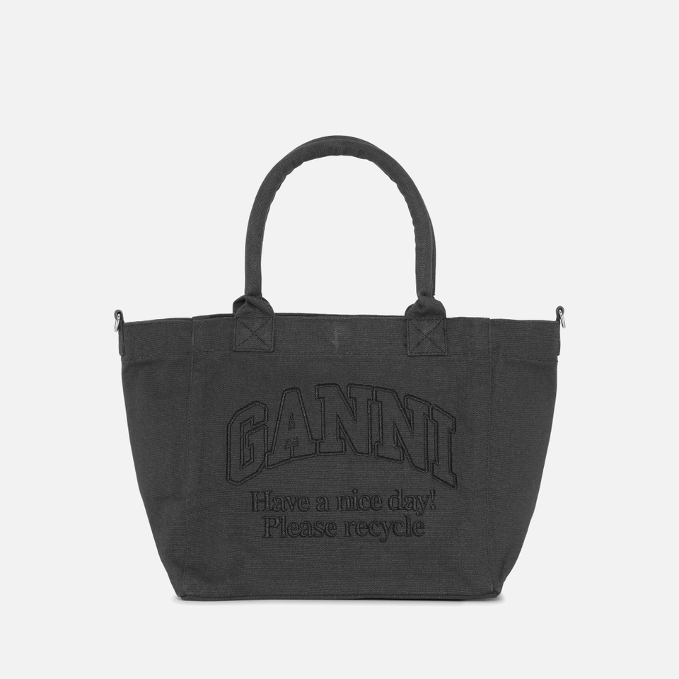 Ganni Easy Printed Recycled Canvas Small Shopper Bag