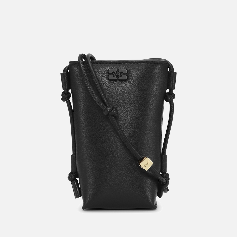 Ganni Bou Recycled Leather and Faux Leather Phone Bag