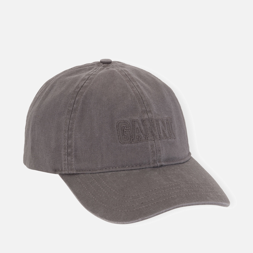 Ganni Organic Embroidered Cotton-Twill Baseball Cap