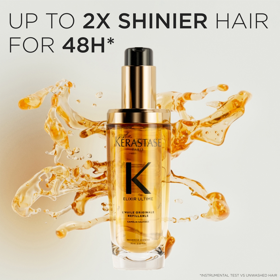 Kérastase Elixir Ultime L'Huile Originale Hair Oil 75ml with Mini Deluxe Blond Absolu Shampoo 30ml and Conditioner 30ml Duo