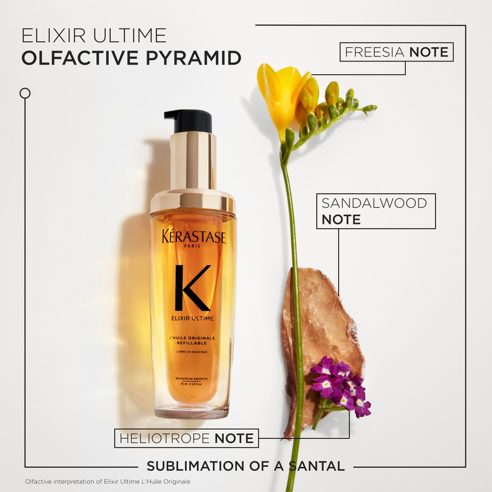 Kérastase Elixir Ultime L'Huile Originale Hair Oil 75ml with Mini Deluxe Nutritive Shampoo 30ml and Conditioner 30ml Duo