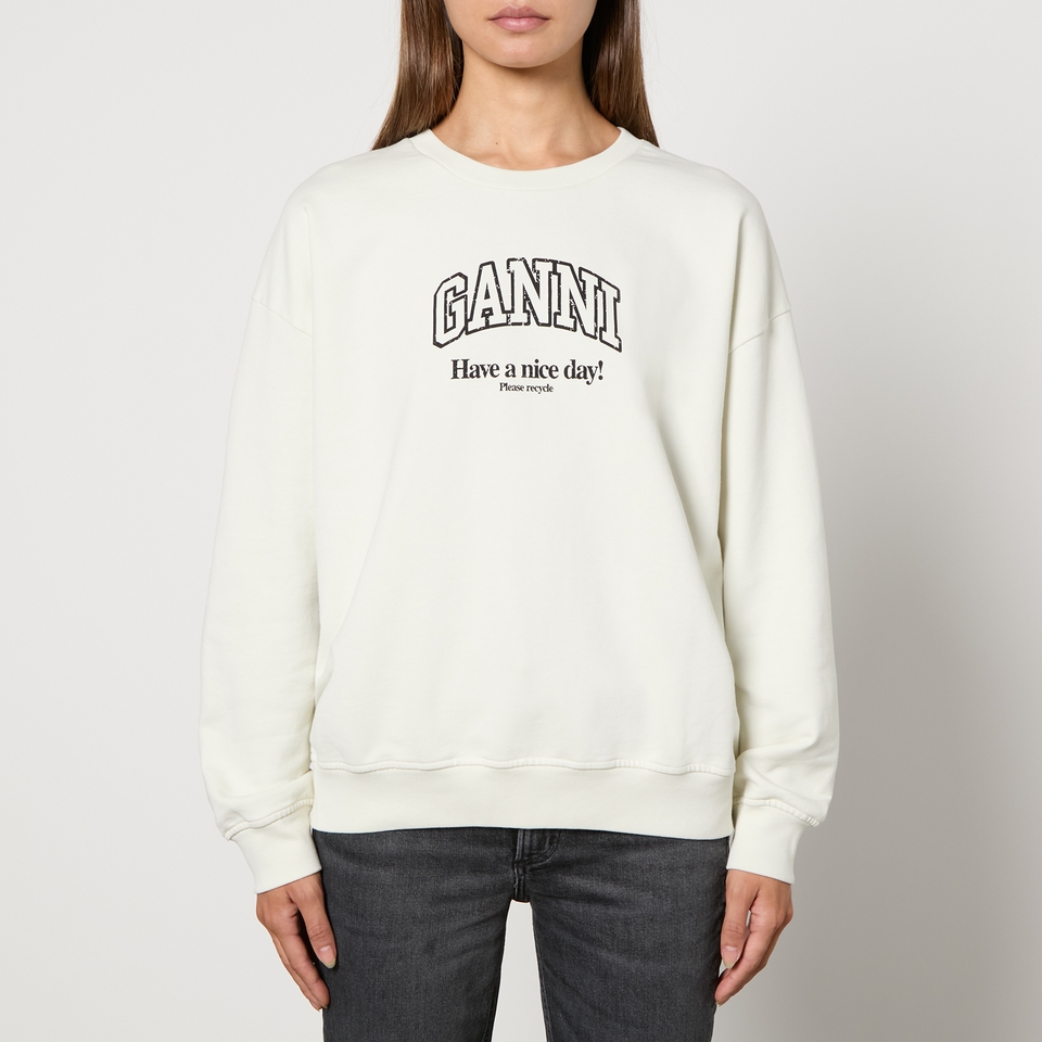 Ganni Isoli Organic Cotton Jersey Oversized Sweatshirt