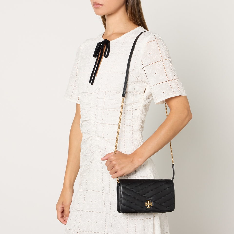Tory Burch Kira Chevron Quilted Leather Chain Wallet