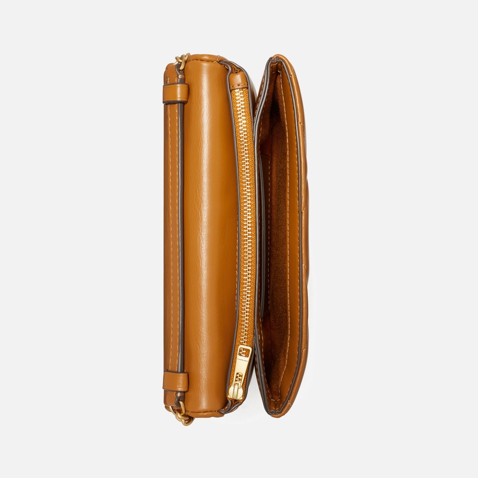 Tory Burch Kira Diamond Leather Chain Wallet