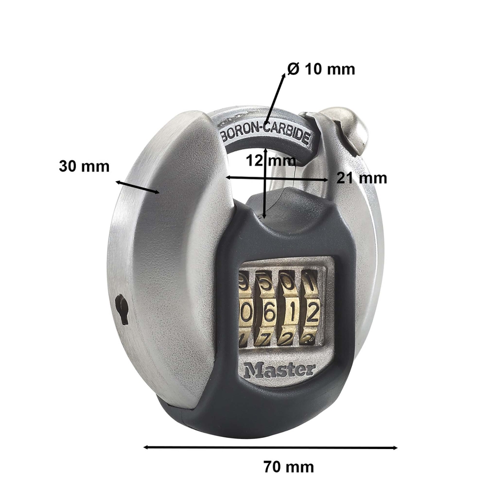 Master Lock Excell Stainless Steel Heavy Duty 70mm Disc Combination