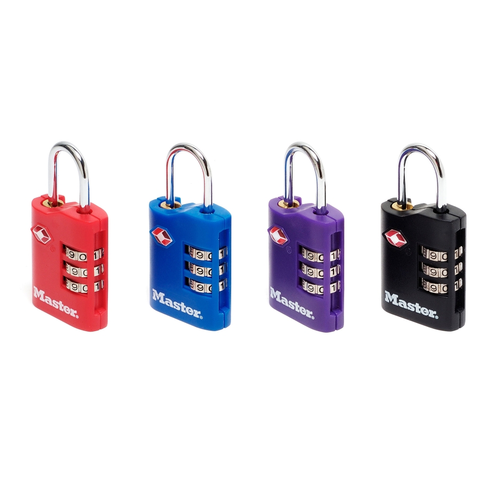 Master Lock Travel 30mm Combination Padlocks TSA Certified Pack of 2