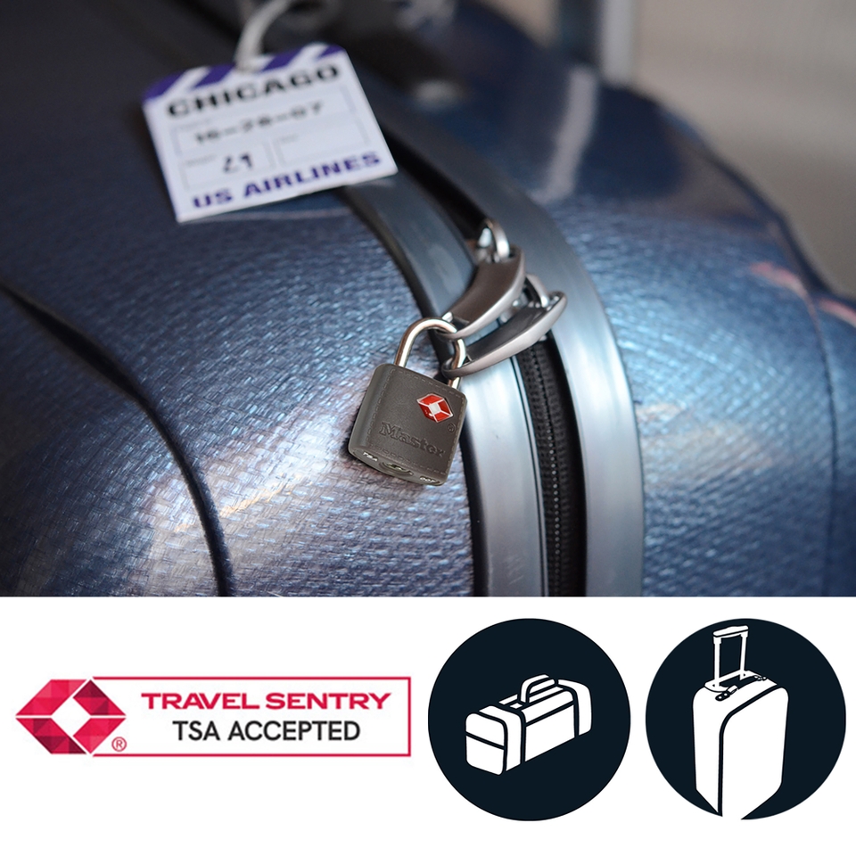 Master Lock Travel 30mm Combination Padlock TSA Certified - Assorted Colours