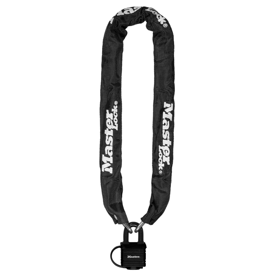 Master Lock 90cm Bike Chain Lock with Laminated Steel Padlock Black