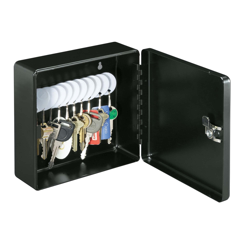 Master Lock Key Cabinet with 10 Key Hooks - 7.5 x 17 x 17cm