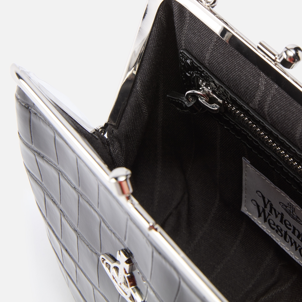 Vivienne Westwood Patent Croc-Embossed Leather Granny Frame Purse