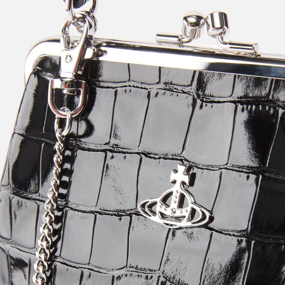Vivienne Westwood Patent Croc-Embossed Leather Granny Frame Purse