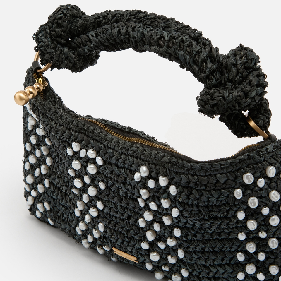 Cult Gaia Hera Nano Raffia Shoulder Bag