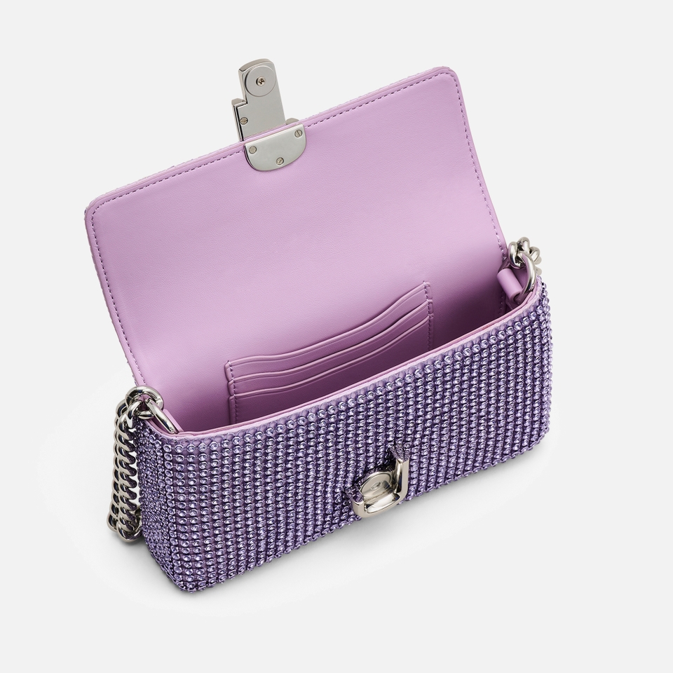 Marc Jacobs The Mini J Marc Rhinestone Embellished Mesh Shoulder Bag