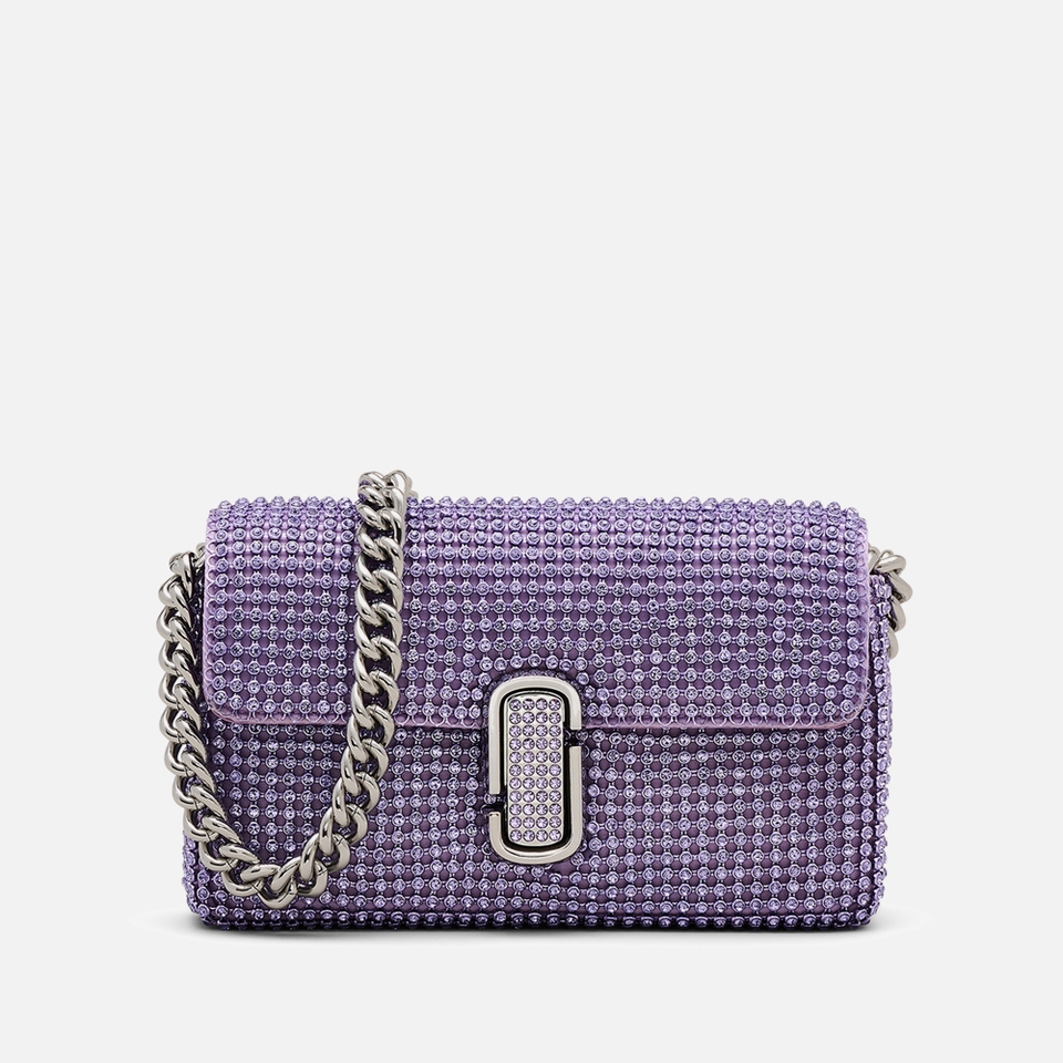 Marc Jacobs The Mini J Marc Rhinestone Embellished Mesh Shoulder Bag