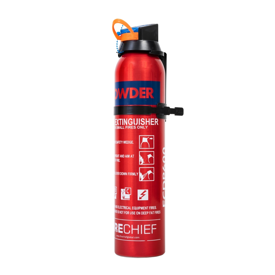 Firechief 600g BC Powder Aerosol Fire Extinguisher Homebase