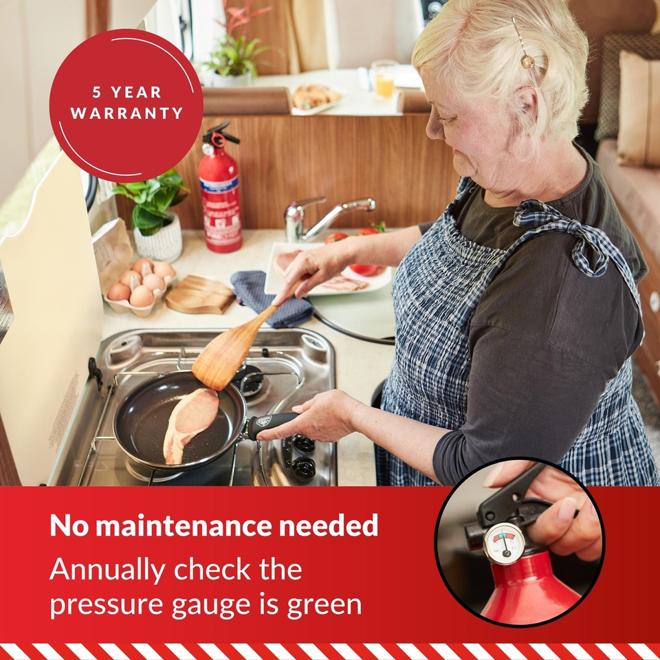 Firechief 1kg Powder Fire Extinguisher Homebase