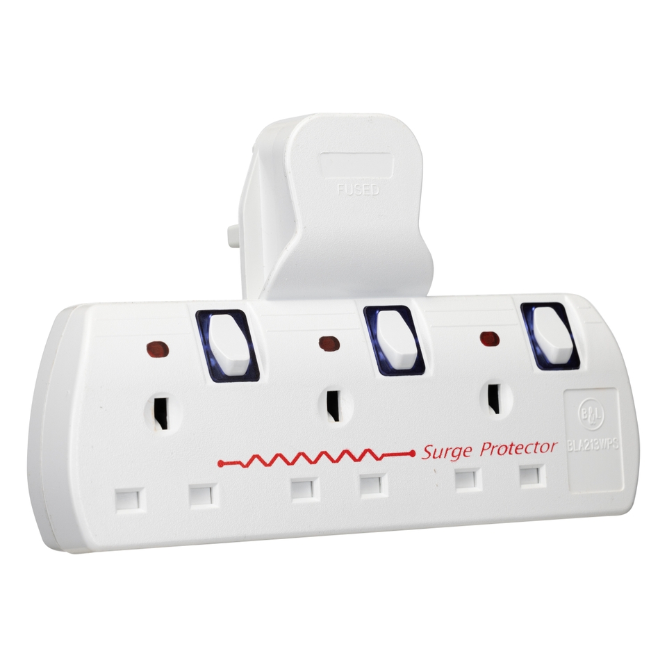 3 Way Switch Wall Adaptor with Surge Protection
