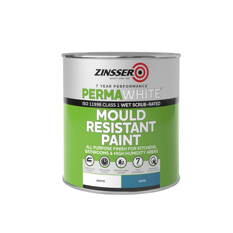 Zinsser PermaWhite Mould Resistant Paint Satin White 2.5L Homebase