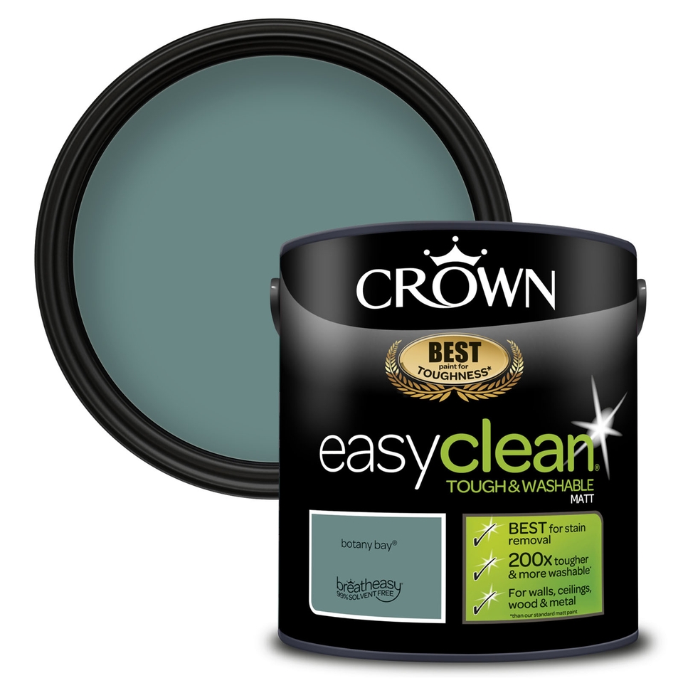 Crown Easyclean Tough & Washable Matt Paint Botany Bay - 2.5L