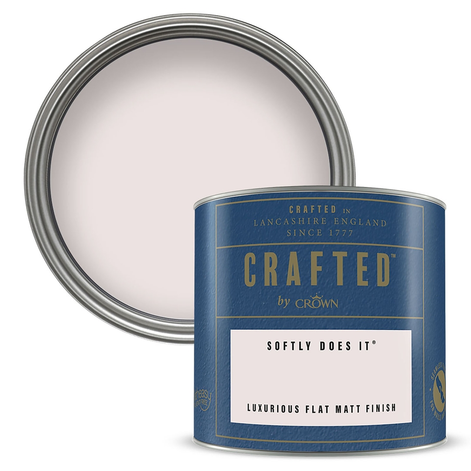CRAFTED by Crown Flat Matt Paint Softly Does It Tester 125ml Homebase