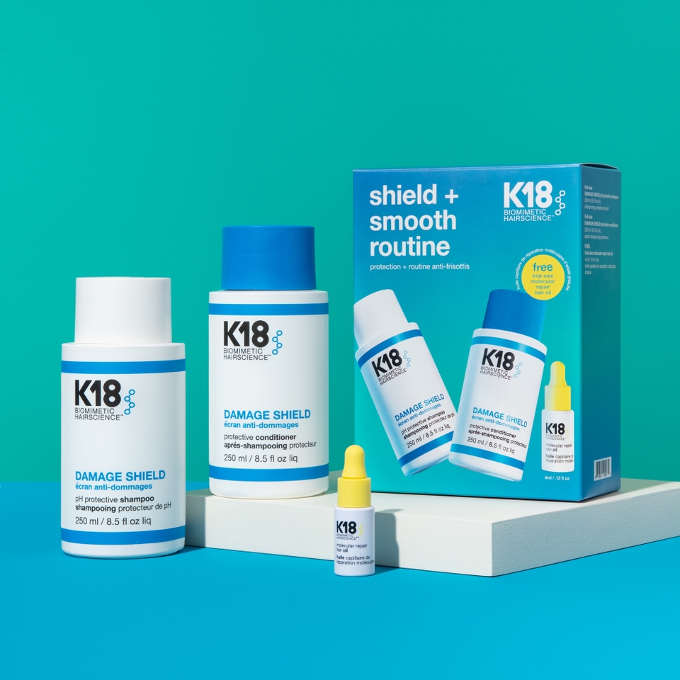 K18 Biomimetic Hairscience Shield and Smooth Routine