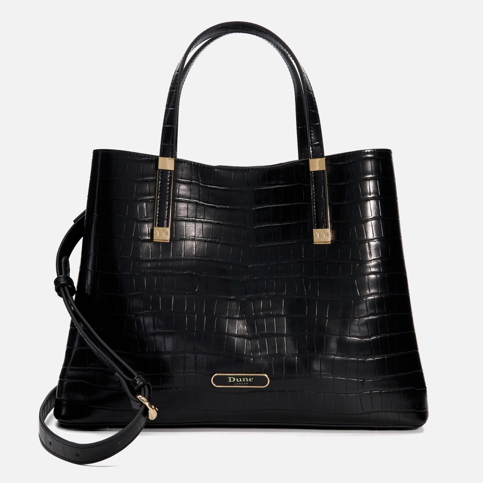 Dune Dorry Croc-Effect Faux Leather Tote Bag