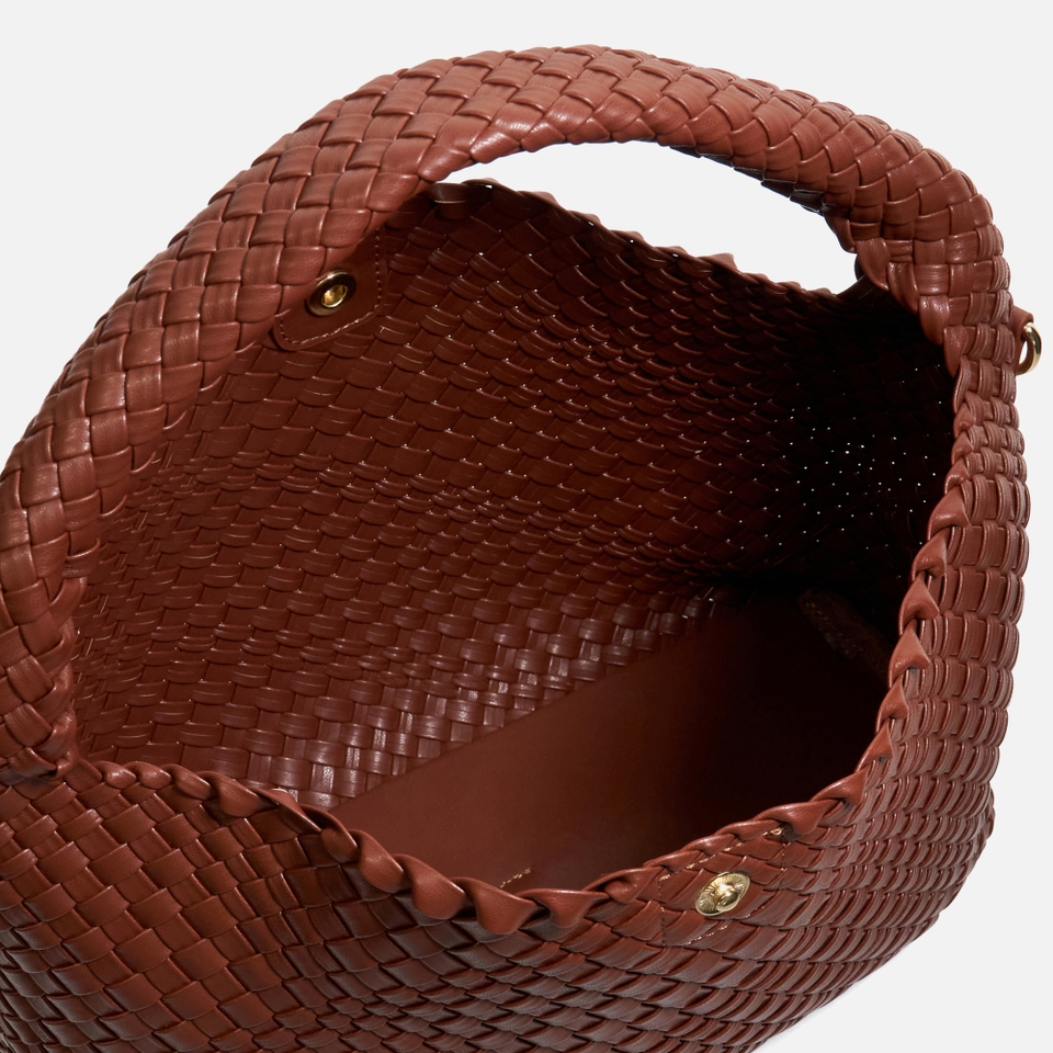 Dune Deliberate Woven Leather Grab Bag