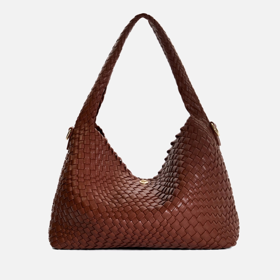 Dune Deliberate Woven Leather Grab Bag