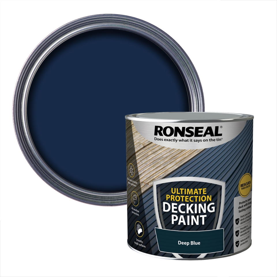 Ronseal Ultimate Protection Decking Paint Deep Blue 2.5L