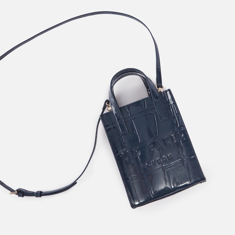 Ted Baker Gatocon Croc Embossed Faux Leather Mini Bag