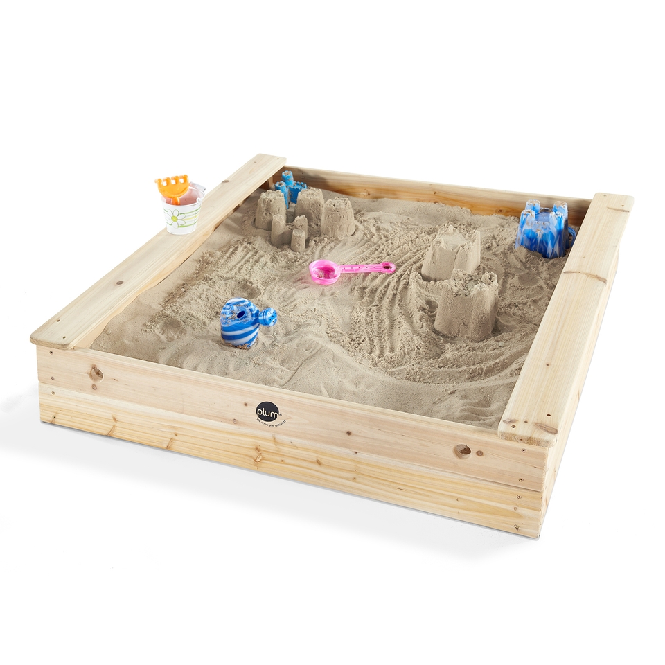 Plum® Wooden Square Sand Pit - Natural